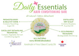 Daily Essentials Argan Shampoo Bar & Hair Conditioner Combo - Essential Relaxation