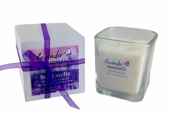 Lavender Moments Soy Candle - Essential Relaxation