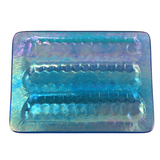 Glass Soap Tray 'blue waves' with Earth-Friendly Soap 'lavenchouli' Gift Set - Essential Relaxation